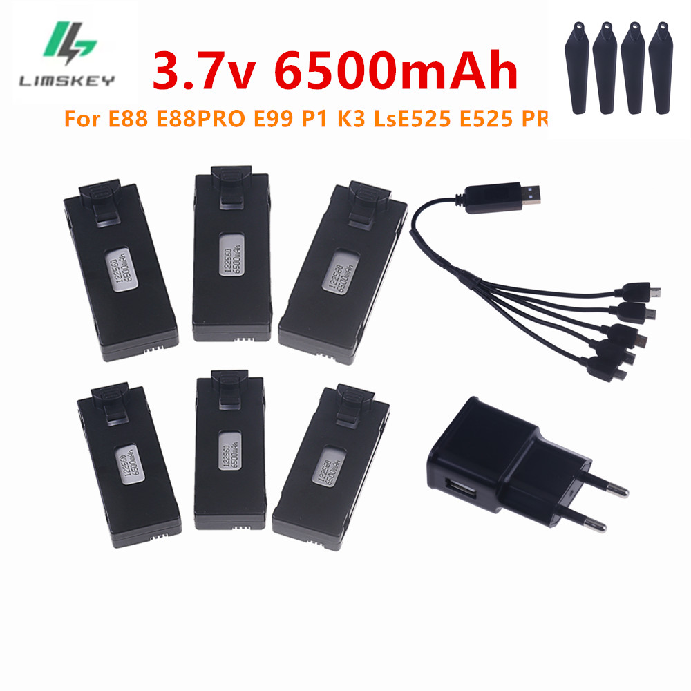 Eachine Drone E58 - Bateria lipo e carregador 3.7v 6500mah